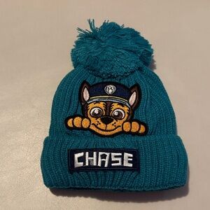 Chaser Teal Pom-Pom Kids Beanie